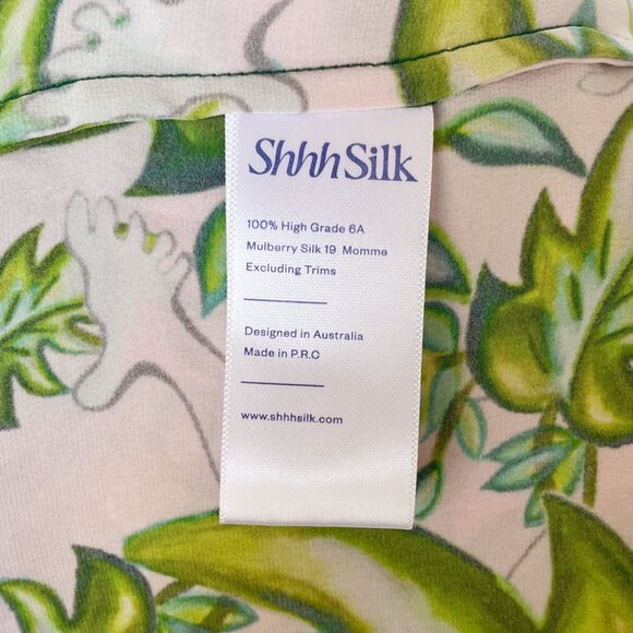 Nechita x ShhhSilk Beverly Hills Hotel Silk Pajama Top Sz S/M Small Medium - Picture 5 of 6